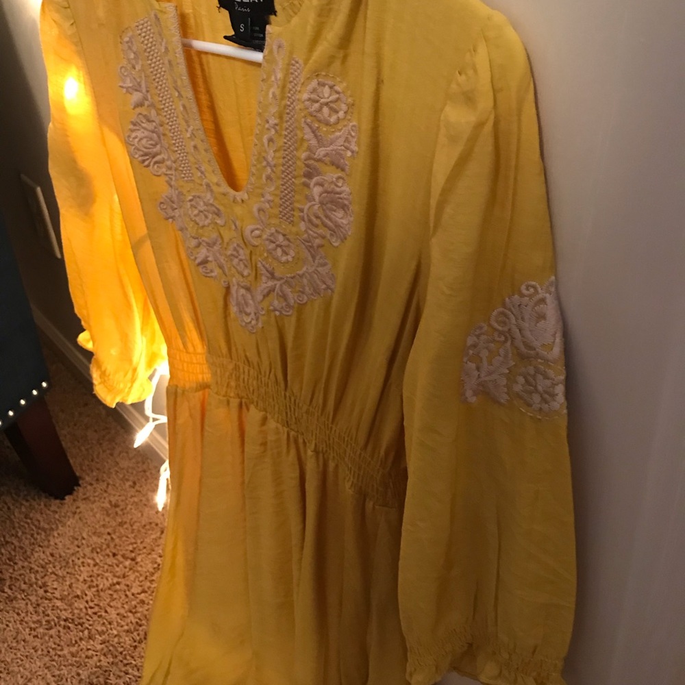 Mustard yellow Indian inspired dress - Picture 1 of 8
